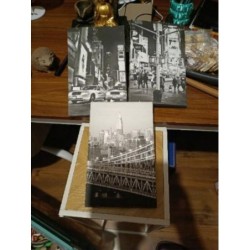 Lot de 3 tableaux  noir et blanc 