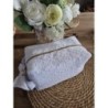 Trousse toilette faite main neuve blanche