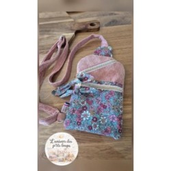 Sac antivol rose fleuri